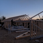 Næsten færdig med vægge og spær